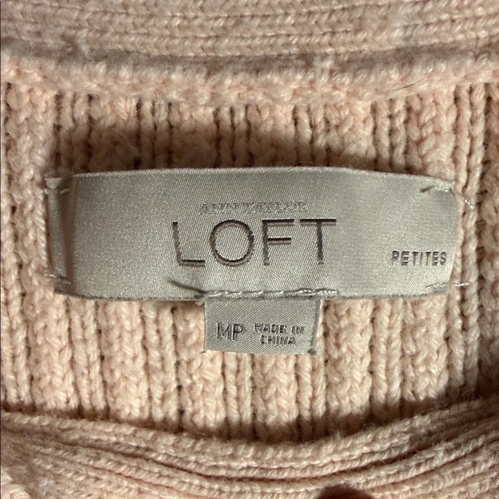 LOFT Women's Pink Textured Sweater - Picture 2 of 9